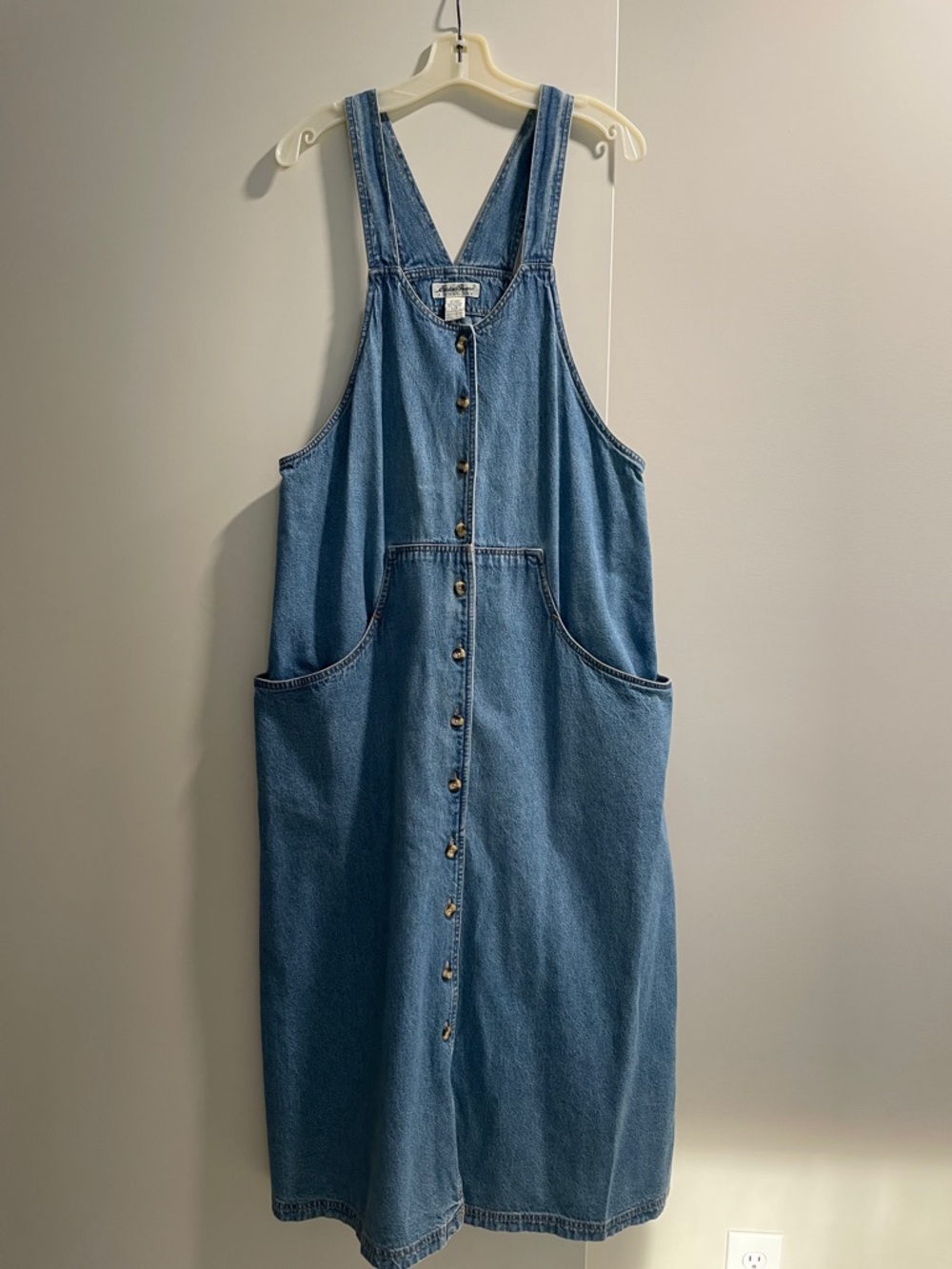 Vintage Eddie Bauer Denim Full-Button Maxi Dress 90’s Y2K